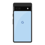 Pastel Sky Blue Google Pixel 6a Glass Back Cover Online