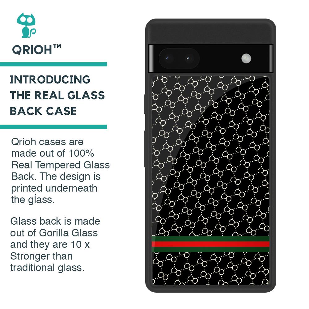 Branded Texture Glass Case for Google Pixel 6a