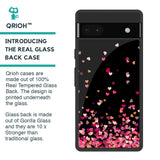 Heart Rain Fall Glass Case for Google Pixel 6a