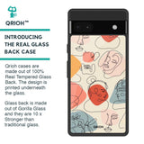 Abstract Faces Glass Case for Google Pixel 6a