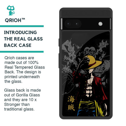 Dark Luffy Glass Case for Google Pixel 6a