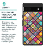 Multicolor Mandala Glass Case for Google Pixel 6a