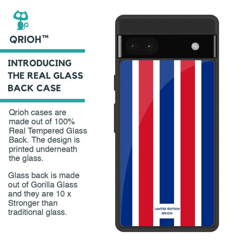 Tricolor Flag Glass Case for Google Pixel 6a