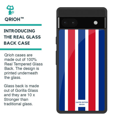 Tricolor Flag Glass Case for Google Pixel 6a