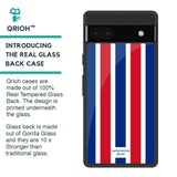 Tricolor Flag Glass Case for Google Pixel 6a