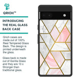 Geometrical Marble Glass Case for Google Pixel 6a