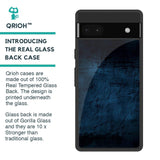 Dark Blue Grunge Glass Case for Google Pixel 6a