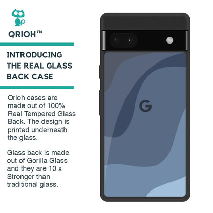 Navy Blue Ombre Glass Case for Google Pixel 6a