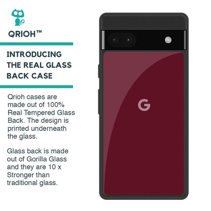 Classic Burgundy Glass Case for Google Pixel 6a