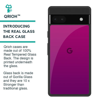 Magenta Gradient Glass Case For Google Pixel 6a