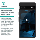 Polygonal Blue Box Glass Case For Google Pixel 6a