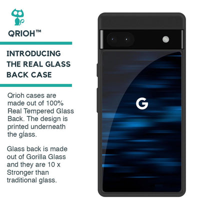 Blue Rough Abstract Glass Case for Google Pixel 6a