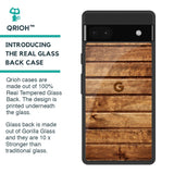 Wooden Planks Glass Case for Google Pixel 6a
