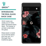 Tropical Art Flower Glass Case for Google Pixel 6a