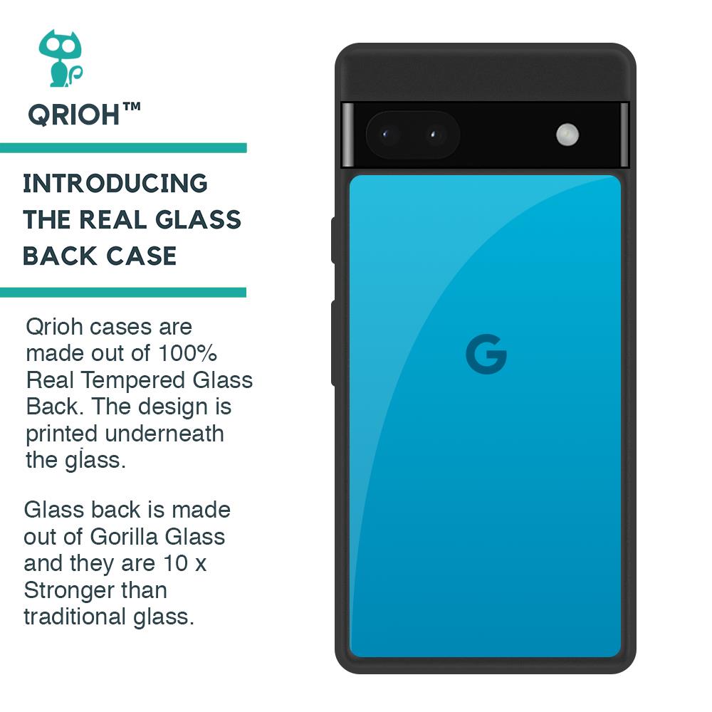 Blue Aqua Glass Case for Google Pixel 6a