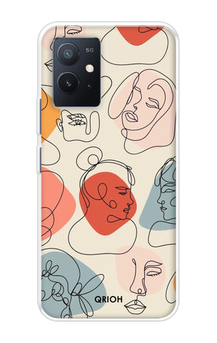 Abstract Faces IQOO Z6 5G Back Cover