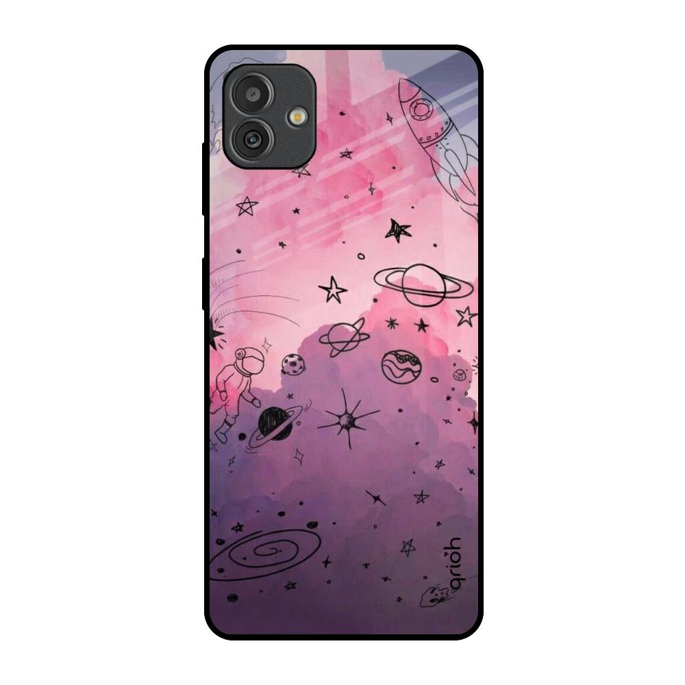 Space Doodles Samsung Galaxy M13 5G Glass Back Cover Online