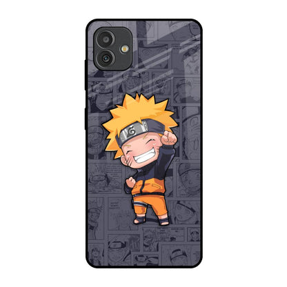 Orange Chubby Samsung Galaxy M13 5G Glass Back Cover Online