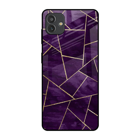 Geometric Purple Samsung Galaxy M13 5G Glass Back Cover Online