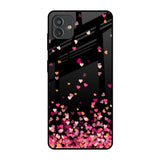 Heart Rain Fall Samsung Galaxy M13 5G Glass Back Cover Online