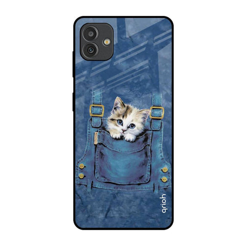 Kitty In Pocket Samsung Galaxy M13 5G Glass Back Cover Online