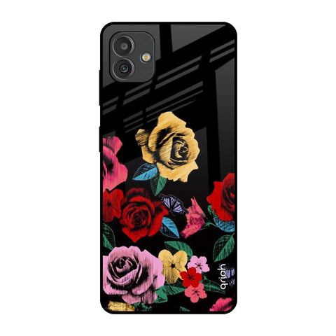 Floral Decorative Samsung Galaxy M13 5G Glass Back Cover Online