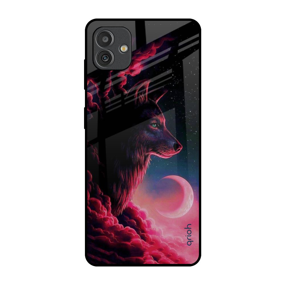 Moon Wolf Samsung Galaxy M13 5G Glass Back Cover Online