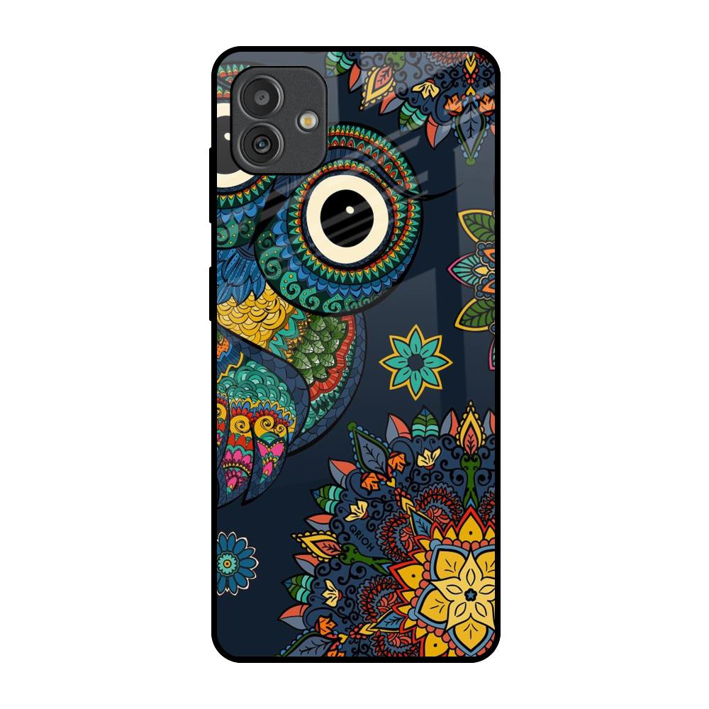 Owl Art Samsung Galaxy M13 5G Glass Back Cover Online