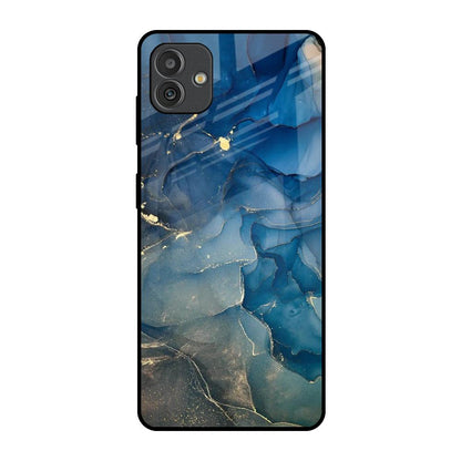 Blue Cool Marble Samsung Galaxy M13 5G Glass Back Cover Online