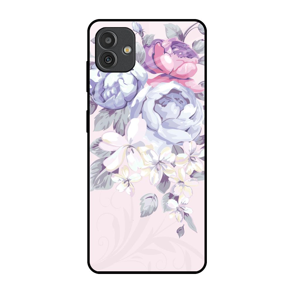 Elegant Floral Samsung Galaxy M13 5G Glass Back Cover Online