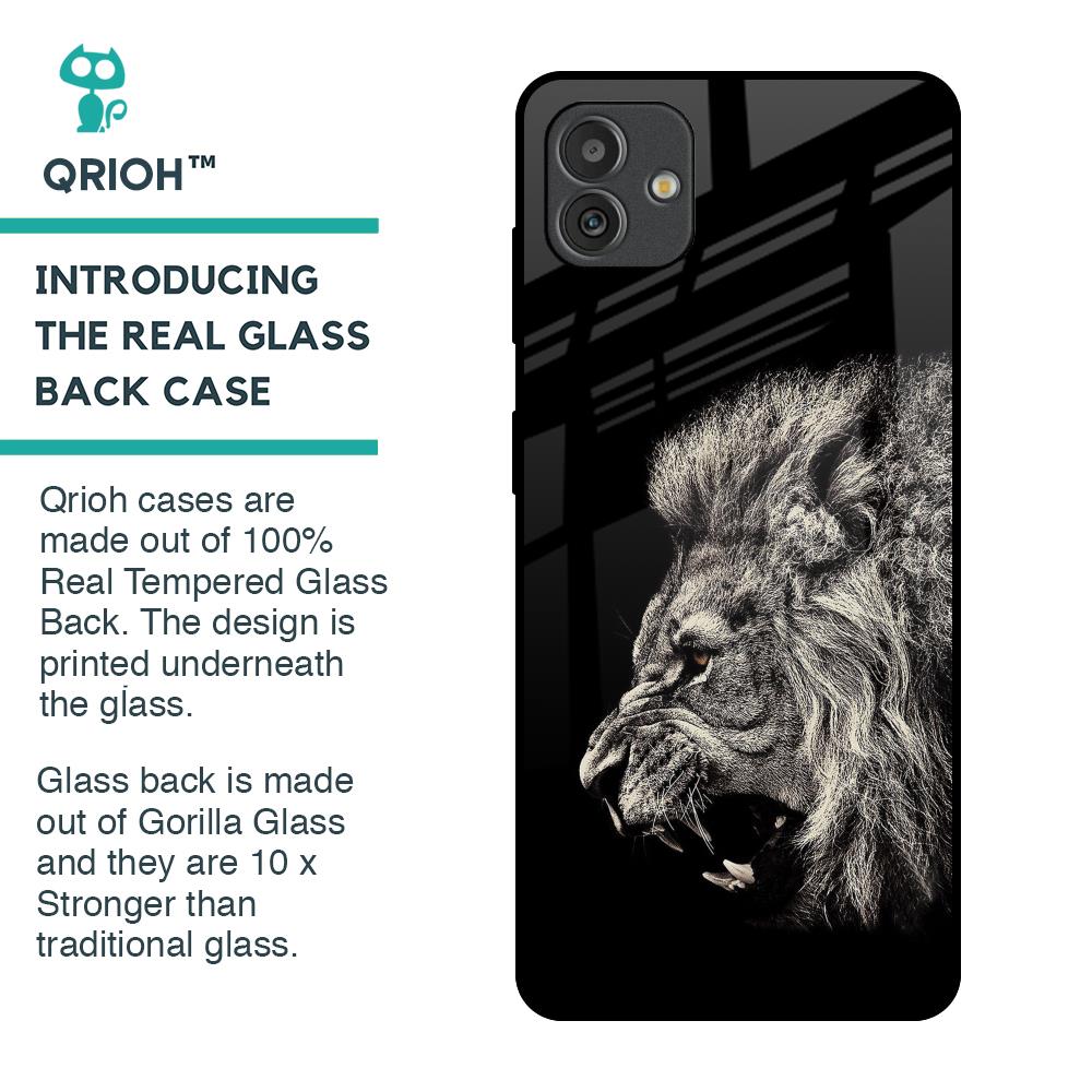 Brave Lion Glass Case for Samsung Galaxy M13 5G