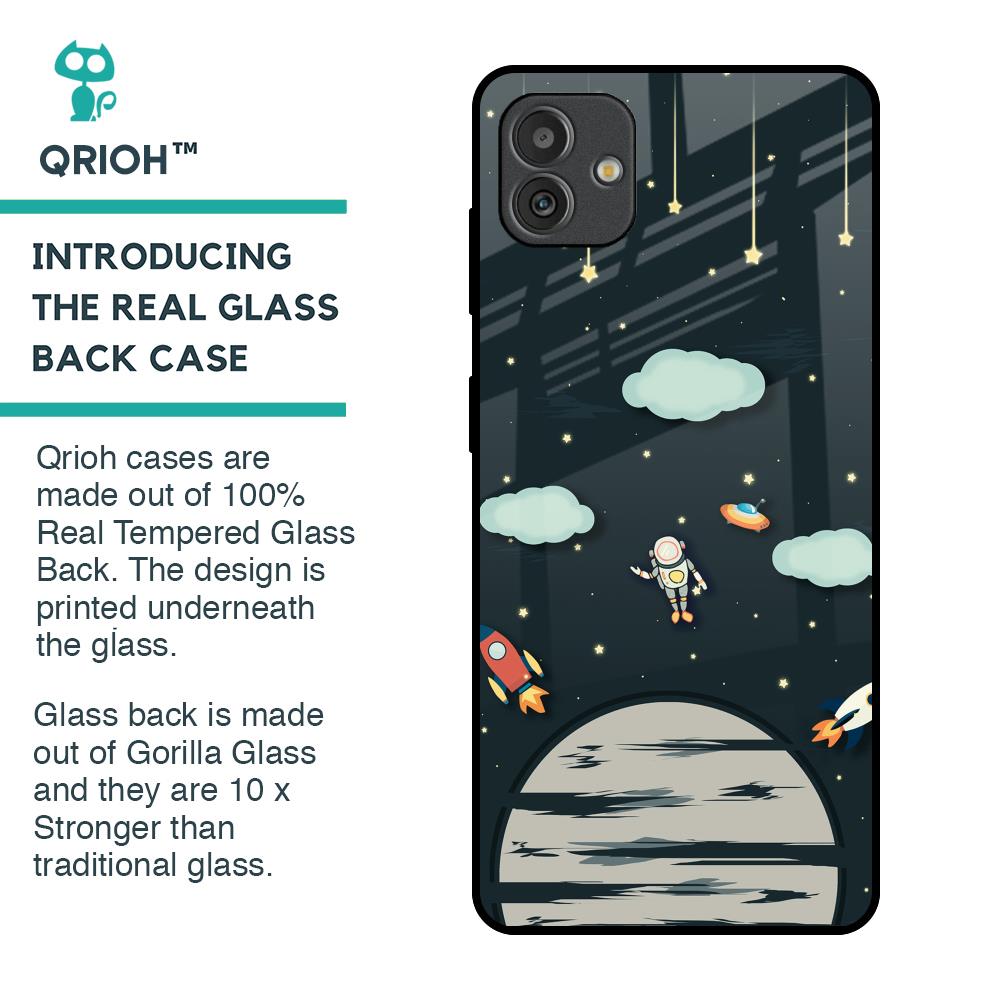 Astronaut Dream Glass Case For Samsung Galaxy M13 5G