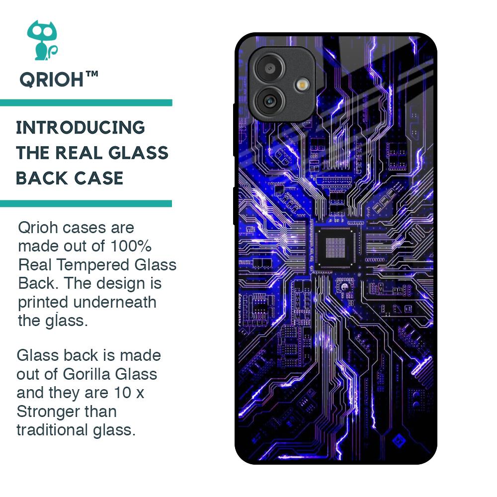 Techno Color Pattern Glass Case For Samsung Galaxy M13 5G
