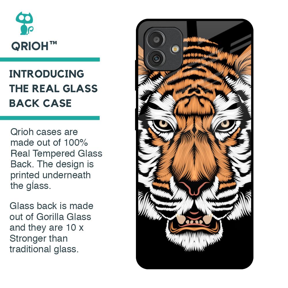 Angry Tiger Glass Case For Samsung Galaxy M13 5G