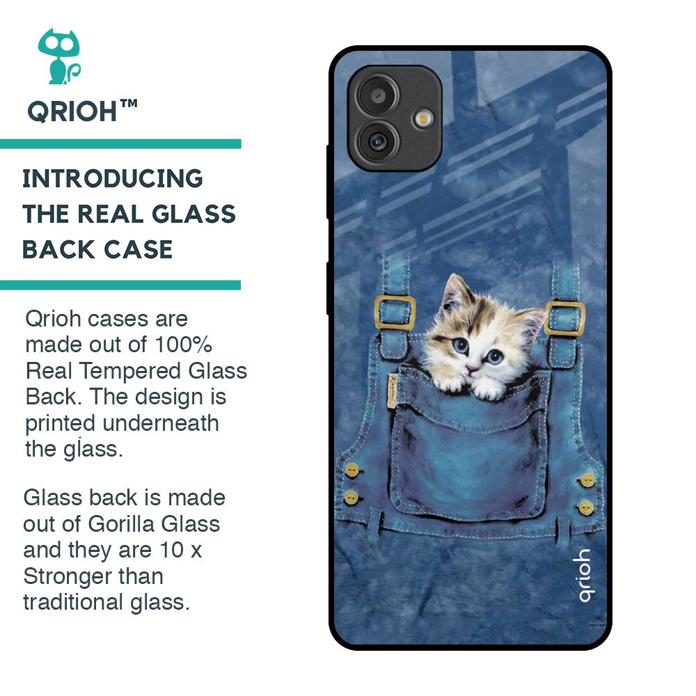 Kitty In Pocket Glass Case For Samsung Galaxy M13 5G
