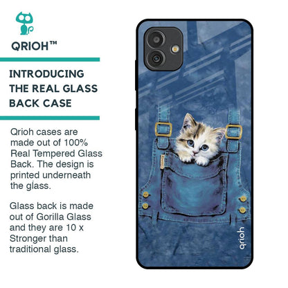 Kitty In Pocket Glass Case For Samsung Galaxy M13 5G