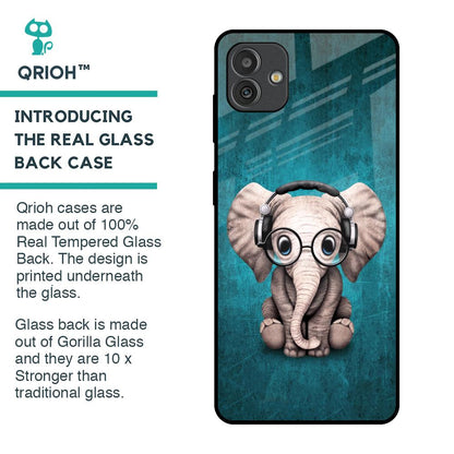 Adorable Baby Elephant Glass Case For Samsung Galaxy M13 5G