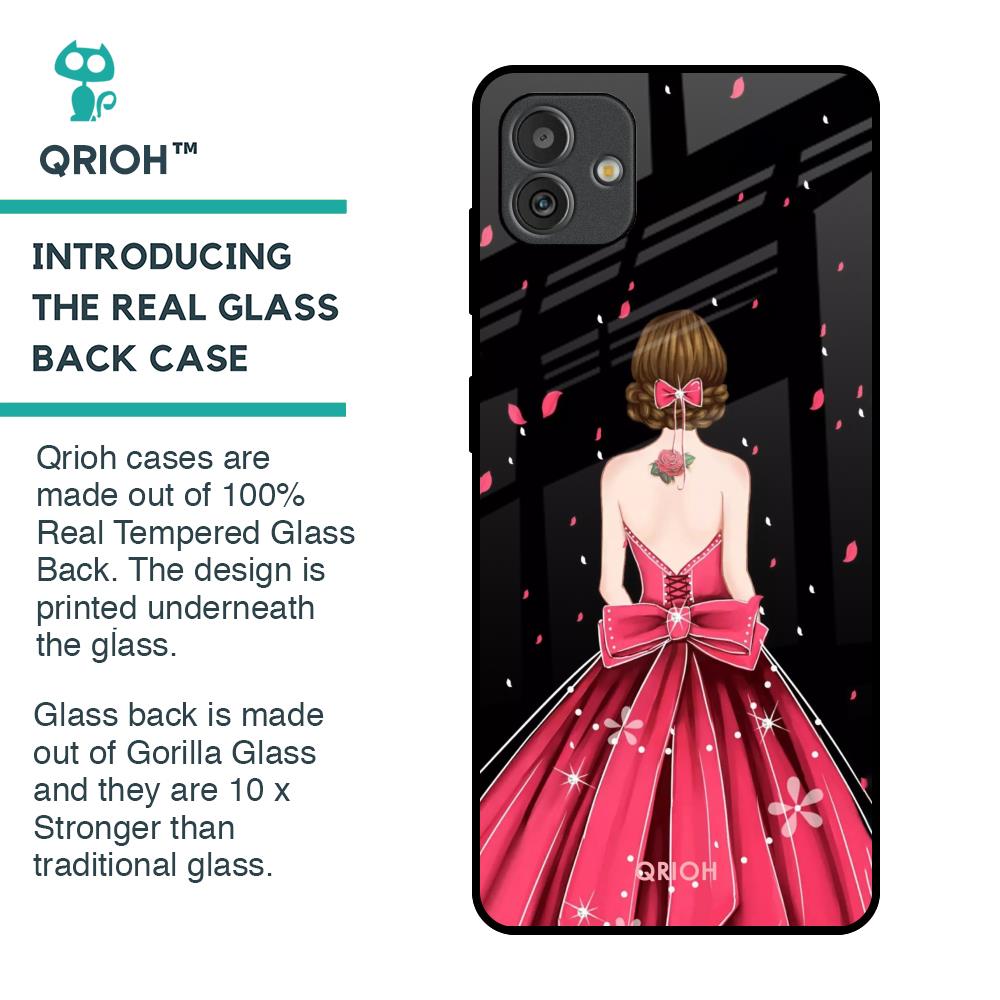 Fashion Princess Glass Case for Samsung Galaxy M13 5G