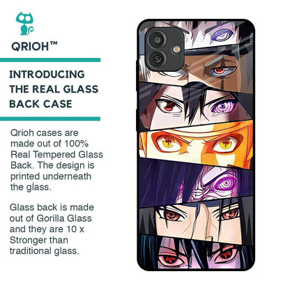 Anime Eyes Glass Case for Samsung Galaxy M13 5G