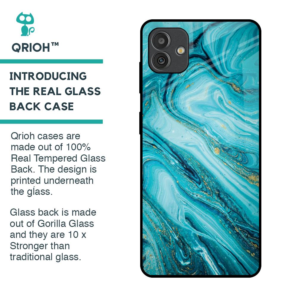 Ocean Marble Glass Case for Samsung Galaxy M13 5G