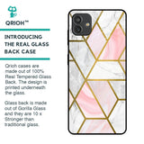 Geometrical Marble Glass Case for Samsung Galaxy M13 5G