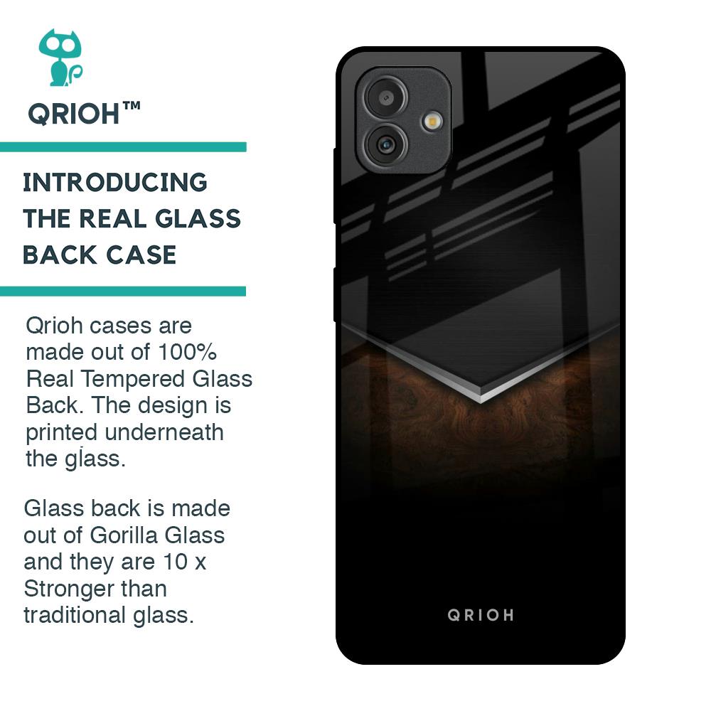 Dark Walnut Glass Case for Samsung Galaxy M13 5G