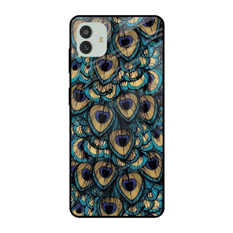 Peacock Feathers Samsung Galaxy M13 5G Glass Cases & Covers Online