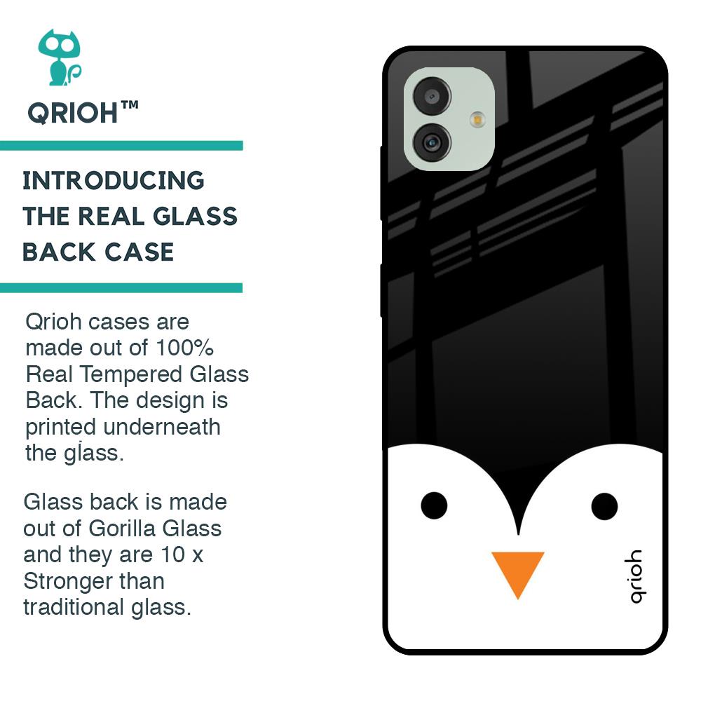 Cute Penguin Glass Case for Samsung Galaxy M13 5G