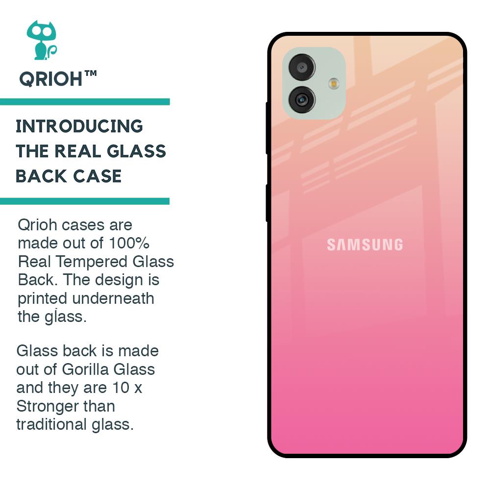 Pastel Pink Gradient Glass Case For Samsung Galaxy M13 5G