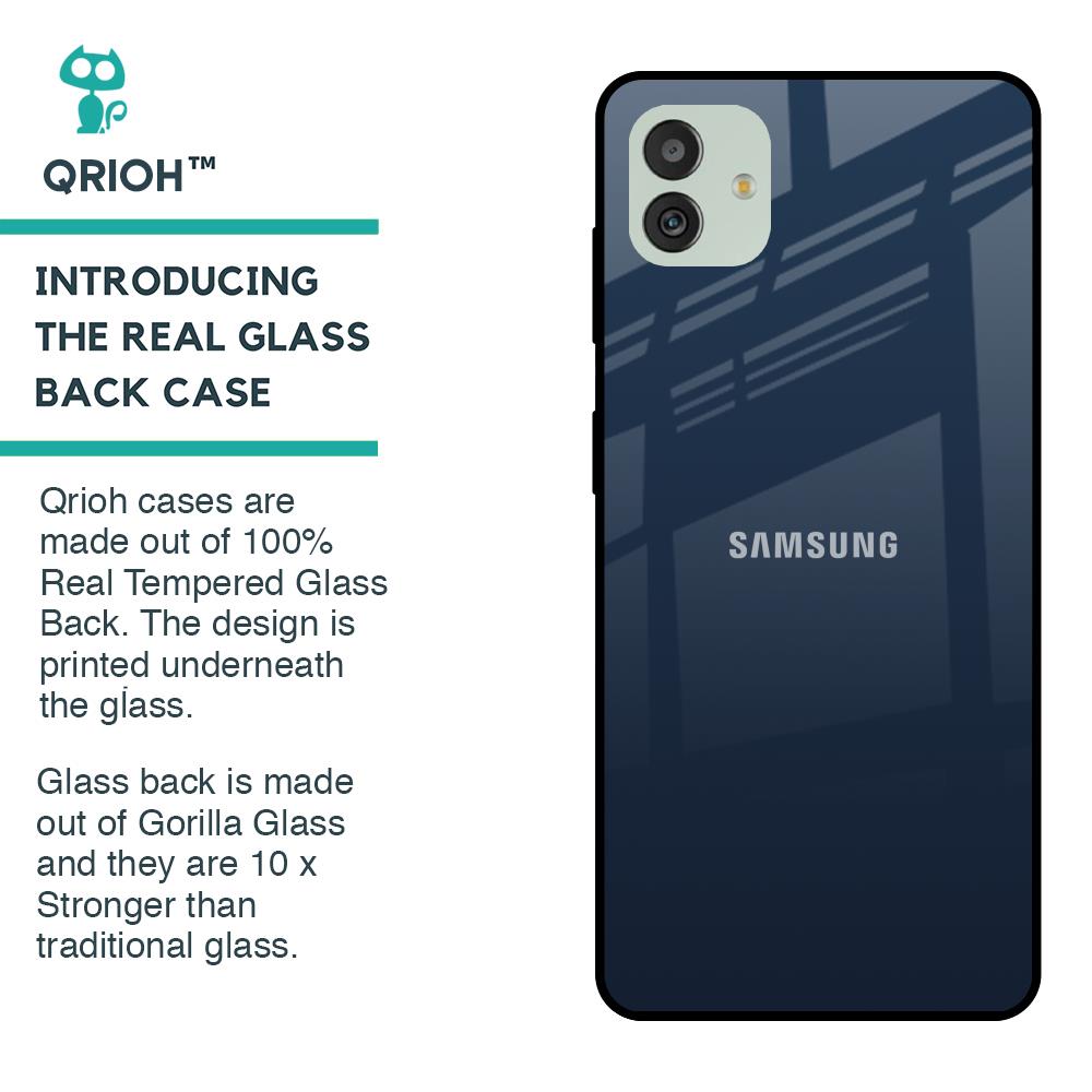 Overshadow Blue Glass Case For Samsung Galaxy M13 5G