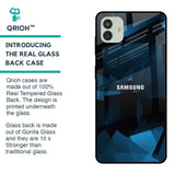 Polygonal Blue Box Glass Case For Samsung Galaxy M13 5G
