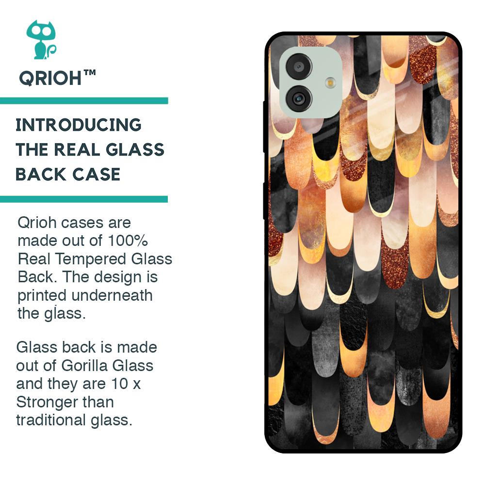 Bronze Abstract Glass Case for Samsung Galaxy M13 5G