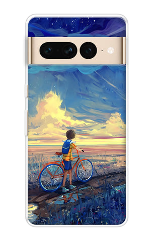 Riding Bicycle to Dreamland Google Pixel 7 Pro Back Cover