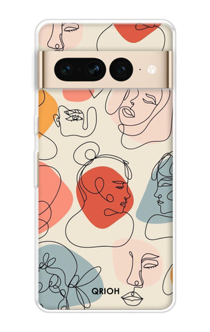 Abstract Faces Google Pixel 7 Pro Back Cover